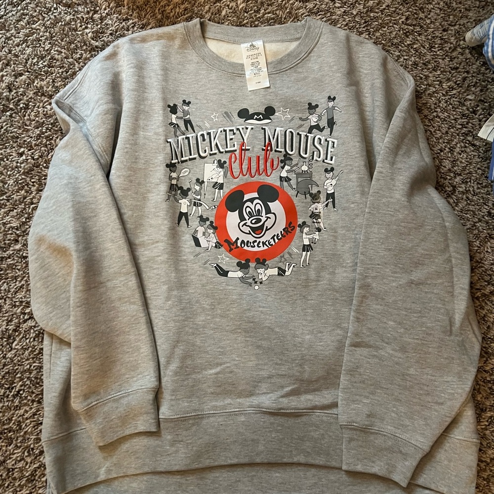 Mickey Mouse Club Gray Sweatshirt Medium